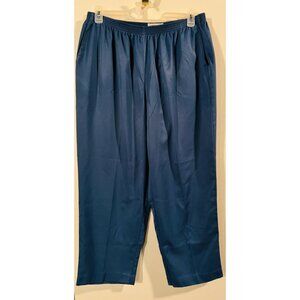 Alfred Dunner Pants Medical Work Scrubs Nurse 18W Blue Cotton